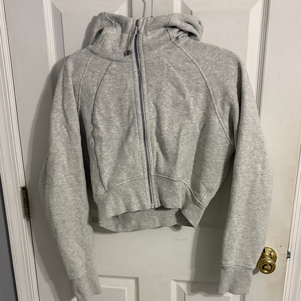 lululemon athletica Gray ultra-crop Hoodie